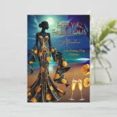 Fabulous Verjaardag Maanlicht Strand Geel Goud Bla Kaart (Staand voorkant)