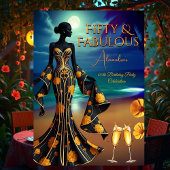 Fabulous Verjaardag Maanlicht Strand Geel Goud Bla Kaart