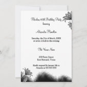 Fabulous Verjaardag Polka Dot Vrouw Zwart Wit Kaart (Achterkant)