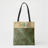 Fabulous verjaardagsluipaard smarald green gold na tote bag (Voorkant)