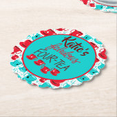 Fabulous vierenveertig-tea verjaardagsfeestje onde kartonnen onderzetters (Gekanteld)