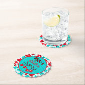 Fabulous vierenveertig-tea verjaardagsfeestje onde kartonnen onderzetters (Insitu)