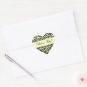 Fabulous vijftig groene luipaard verjaardag hart sticker (Envelop)