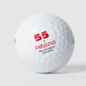 Fabulous Vijftig Verjaardag Gepersonaliseerd Golfballen (Voorkant)
