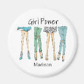 Fabulous Voeten "Meisje Power" Magneet (Voorkant)