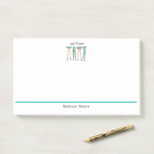 Fabulous Voeten "Meisje Power" Post-it® Notes (Op bureau)