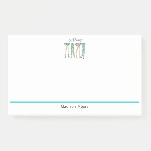 Fabulous Voeten "Meisje Power" Post-it® Notes (Voorkant)