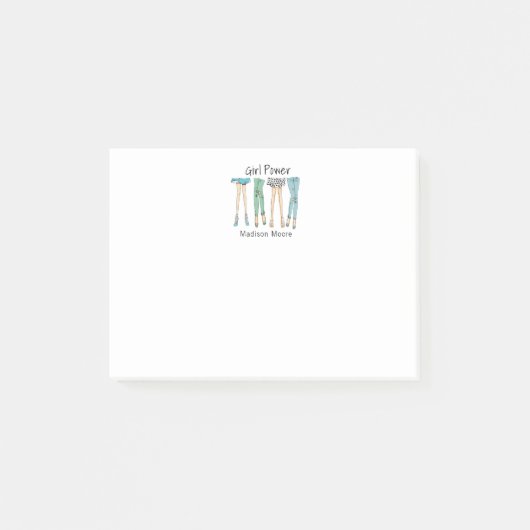 Fabulous Voeten "Meisje Power" Post-it® Notes (Voorkant)