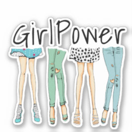 Fabulous Voeten "Meisje Power" Sticker