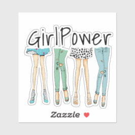 Fabulous Voeten "Meisje Power" Sticker