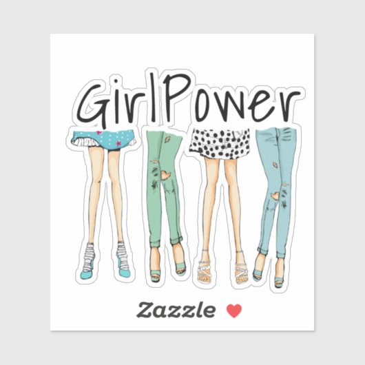 Fabulous Voeten "Meisje Power" Sticker (Vel)