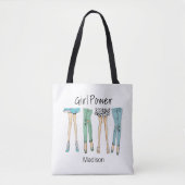 Fabulous Voeten "Meisje Power" Tote Bag (Voorkant)