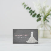 Fabulous Wedding Gown Chalkboard Visitekaartje (Staand voorkant)