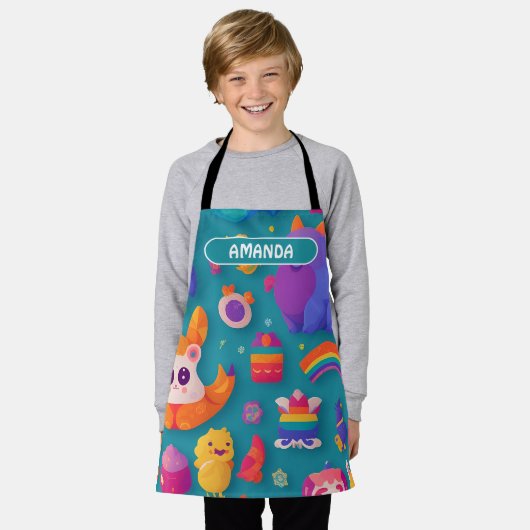 Fabulous Wezens Rainbow Gepersonaliseerd Patroon Schort (Gedragen)