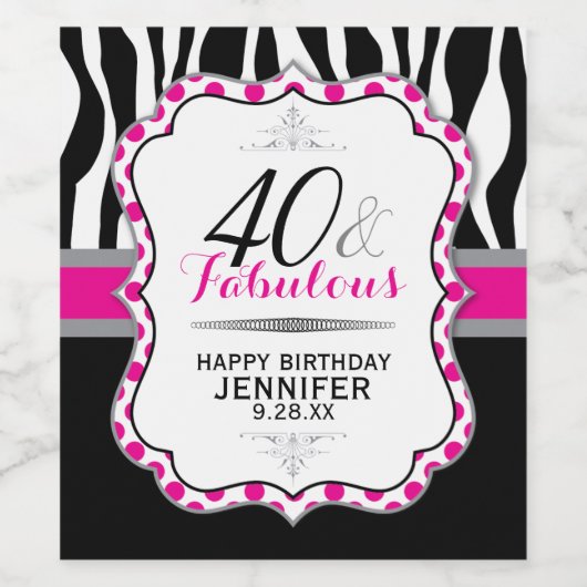 Fabulous Wijn & Mousserende Wijn Labels Etiket (Enkel label)