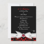 Fabulous Wild Red Black Damask 50e verjaardag Kaart (Achterkant)