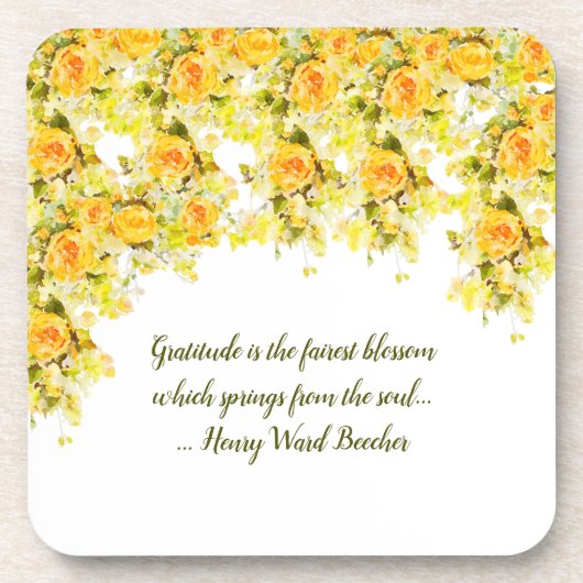 Fabulous Yellow Roses Bier Onderzetter (Voorkant)