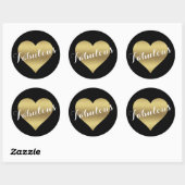 Fabulous Zwart & Goud Bruiloft Hart Party Stickers (Vel)