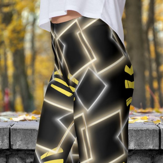 Fabulous Zwart Ingelijst in Goud Patroon Leggings