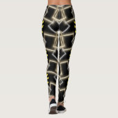 Fabulous Zwart Ingelijst in Goud Patroon Leggings (Achterkant)