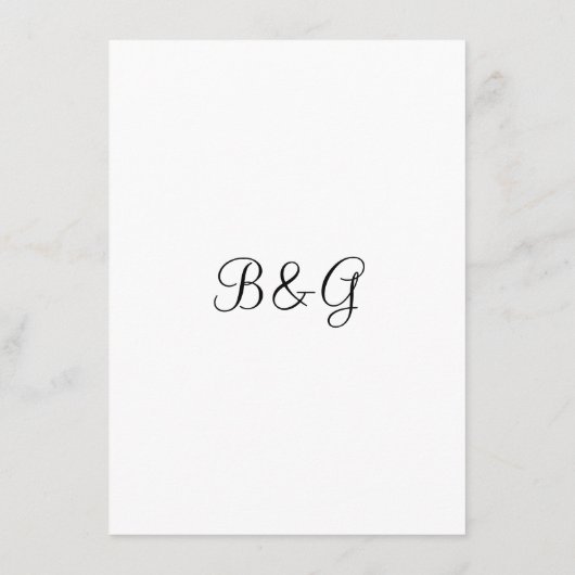 Fabulous zwart-wit polka stippen bruiloft menu (Achterkant)