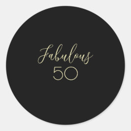 "Fabulous" zwarte ronde Sticker