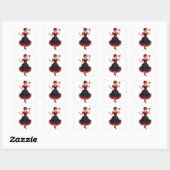 "Fabulously 15" (Quinceañera) Vierkante Sticker (Vel)