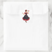 "Fabulously 15" (Quinceañera) Vierkante Sticker (Tas)