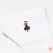 "Fabulously 15" (Quinceañera) Vierkante Sticker (Envelop)