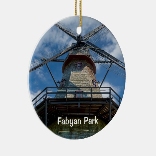 Fabyan Park Dutch Smock Mill Keramisch Ornament (Rechts)