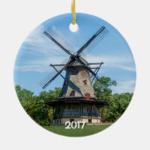 Fabyan Park Dutch Smock Mill Keramisch Ornament (Achterkant)