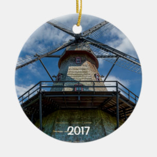 Fabyan Windmolen en Fox River 2-zijdige ornament