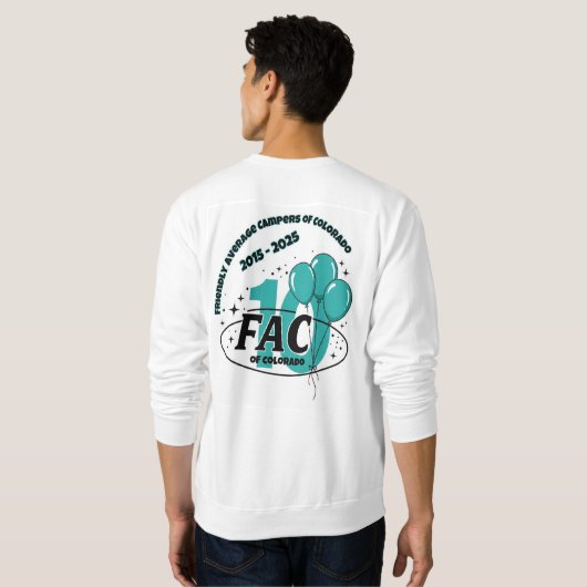 FAC 10 jaar - wit sweatshirt (Achterkant volledig)
