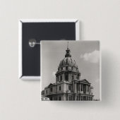 Facade van de Kerk van St. Louis Vierkante Button 5,1 Cm (Voorkant /achterkant)