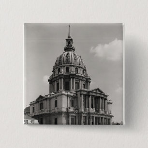 Facade van de Kerk van St. Louis Vierkante Button 5,1 Cm