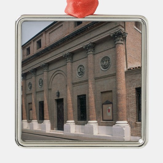 Facade van het Teatro Accademico (foto) Metalen Ornament (Voorkant)