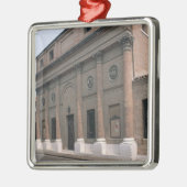 Facade van het Teatro Accademico (foto) Metalen Ornament (Links)