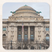 façade van landmark milwaukee public library kartonnen onderzetters (Voorkant)
