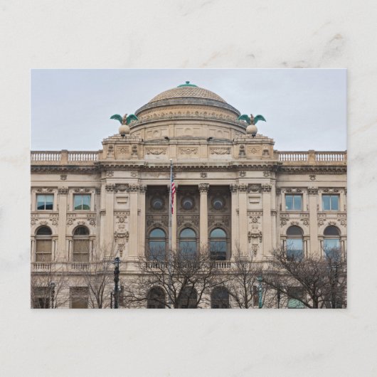 façade van landmark milwaukee public library postc briefkaart (Voorkant)