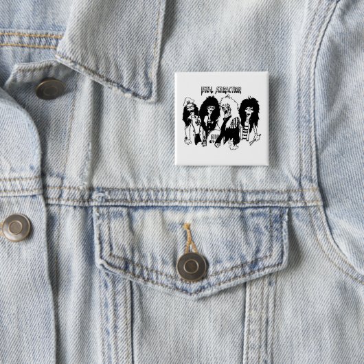 facartoon vierkante button 5,1 cm (In situ)