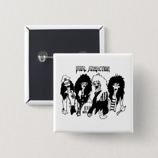 facartoon vierkante button 5,1 cm (Voorkant /achterkant)