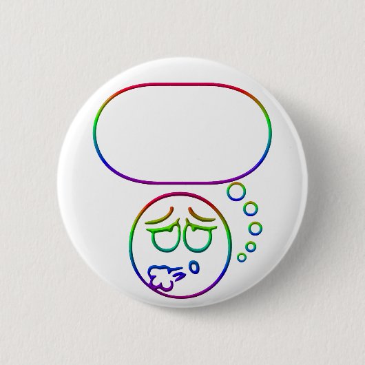 Face #10 (met spraakbel) ronde button 5,7 cm (Voorkant)