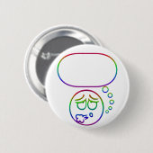 Face #10 (met spraakbel) ronde button 5,7 cm (Voorkant /achterkant)