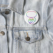 Face #10 (met spraakbel) ronde button 5,7 cm (In situ)
