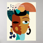 Face 2 Face Boho Abstract Poster (Voorkant)