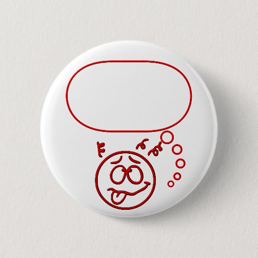 Face #3 (met spraakbel) ronde button 5,7 cm (Voorkant)