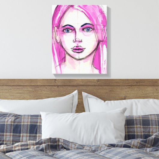 Face 4 canvas afdruk (Insitu (Slaapkamer))
