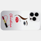 Face and Lipstick Kiss Mirror Xtreme Case-Mate iPhone Case (Achterkant (horizontaal))