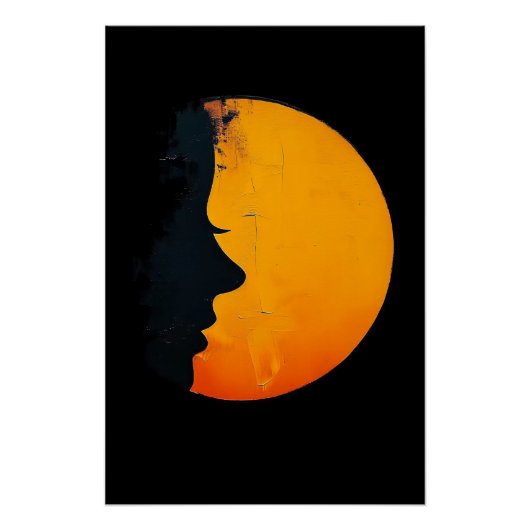Face and Moon Perfect Poster (Voorkant)