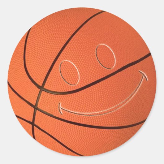 FACE BASKETBALL RONDE STICKER (Voorkant)